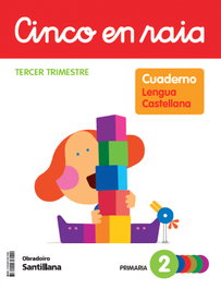 Cinco en raia caderno lingua pauta 2 primaria 3 trim, Varios autores - Obradoiro