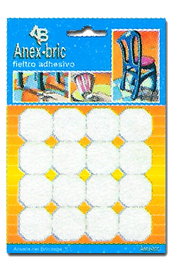 Fieltro 8560 Adhesivo 16 Cuadrados 21x21mm Blanco