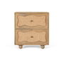 Giner y Colomer Mesita de Noche de Madera de Mango con 2 Cajones y Acabado Natural