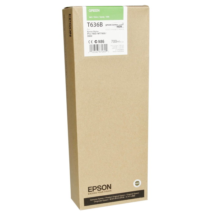 Epson Cartucho de Tinta Verde T636B00 700 ml Epson Cartucho de Tinta Verde T636B00 700 ml