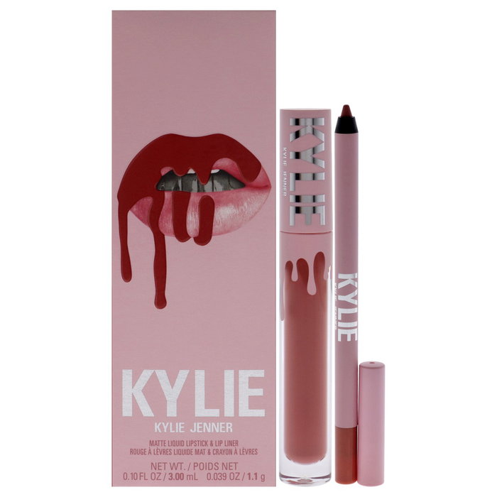 Set Kylie Cosmetics: By Kylie, Liquid Lipstick, 801, Queen, 3 ml + By Kylie, Pencil, Lip Liner, Queen, 1.1 g Set Kylie Cosmetics: By Kylie, Liquid Lipstick, 801, Queen, 3 ml + By Kylie, Pencil, Lip Liner, Queen, 1.1 g