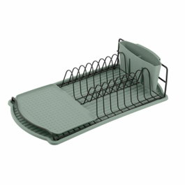 DKD Home Decor Escurreplatos Metal y PP Verde Menta