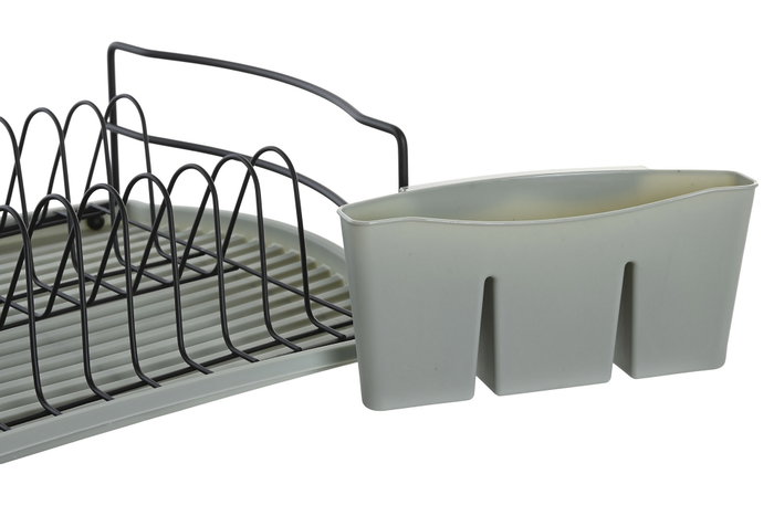 DKD Home Decor Escurreplatos Metal y PP Verde Menta