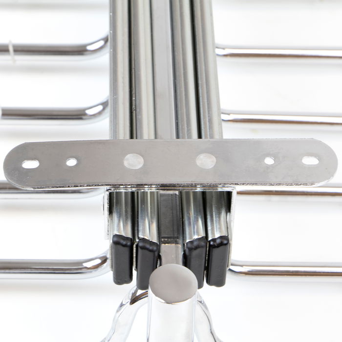 Emuca Pantalonero doble extraíble para armario Self, Acero y Plástico, Cromado