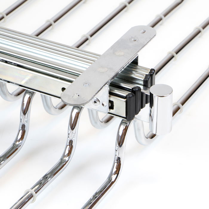 Emuca Pantalonero doble extraíble para armario Self, Acero y Plástico, Cromado