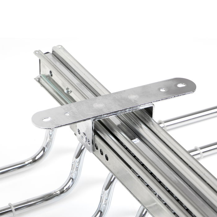 Emuca Pantalonero doble extraíble para armario Self, Acero y Plástico, Cromado