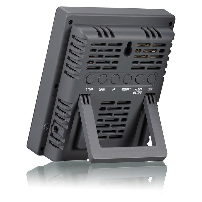 Bresser 7004020GYE000 Monitor de Calidad del Aire CO2 con Medición de Temperatura y Humedad Gris