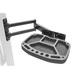 Unior Bandeja de herramientas plegable para columna de soporte de reparación eléctrica, bandeja giratoria 90°, brazo plegable 500 mm, placa metálica con espuma SOS