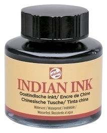 Tinta China Talens Frasco 30 Ml. Negro