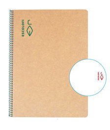 Bloc Escolofi Tapa Dura A4 100H Liso 80G Ecologico (Set de 5)