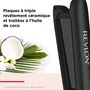 Revlon RVST2211 Smoothstay Plancha de Pelo 25mm Infundida en Aceite de Coco con Funda de Viaje