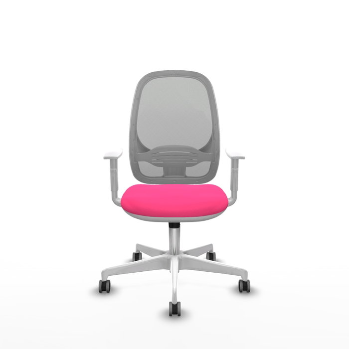 PIQUERAS Y CRESPO Silla de oficina Cilanco Rosa y Gris con mecanismo Sincro PIQUERAS Y CRESPO Silla de oficina Cilanco Rosa y Gris con mecanismo Sincro