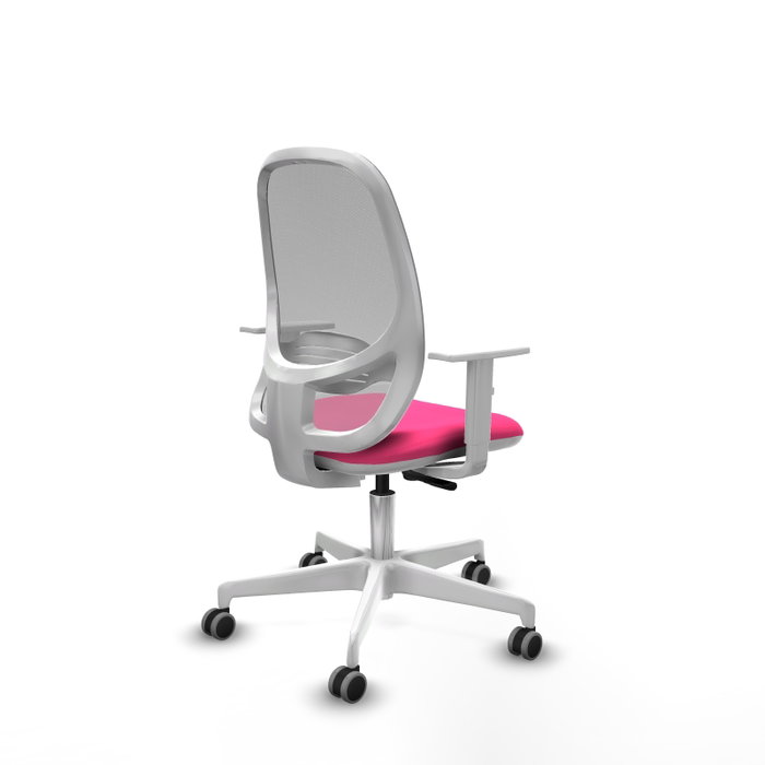 PIQUERAS Y CRESPO Silla de oficina Cilanco Rosa y Gris con mecanismo Sincro PIQUERAS Y CRESPO Silla de oficina Cilanco Rosa y Gris con mecanismo Sincro