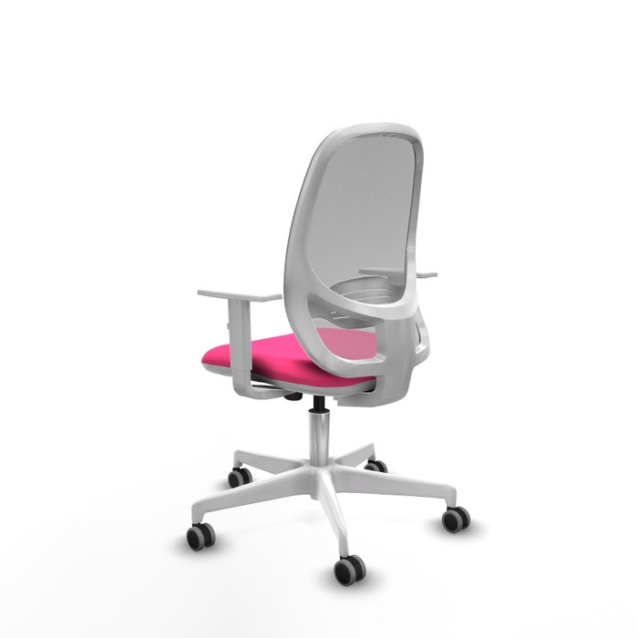 PIQUERAS Y CRESPO Silla de oficina Cilanco Rosa y Gris con mecanismo Sincro PIQUERAS Y CRESPO Silla de oficina Cilanco Rosa y Gris con mecanismo Sincro