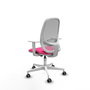 PIQUERAS Y CRESPO Silla de oficina Cilanco Rosa y Gris con mecanismo Sincro