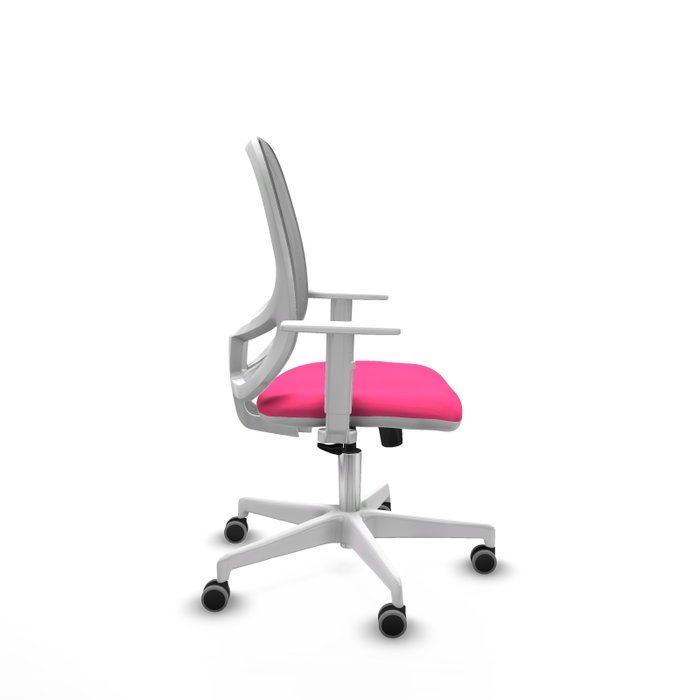 PIQUERAS Y CRESPO Silla de oficina Cilanco Rosa y Gris con mecanismo Sincro PIQUERAS Y CRESPO Silla de oficina Cilanco Rosa y Gris con mecanismo Sincro