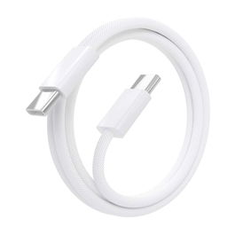 Aisens Cable USB-C 2.0 Tipo C Macho a Macho Blanco 1M, 60W 3A Carga Rápida, Compatible Thunderbolt 3/4, 480 Mbps Datos, RoHS