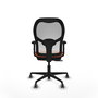 PIQUERAS Y CRESPO Silla de oficina Jorquera con mecanismo Sincro/Traslack, Naranja y Blanco