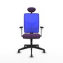 PIQUERAS Y CRESPO Silla de oficina Motilla con mecanismo Sincro, Azul y Morado
