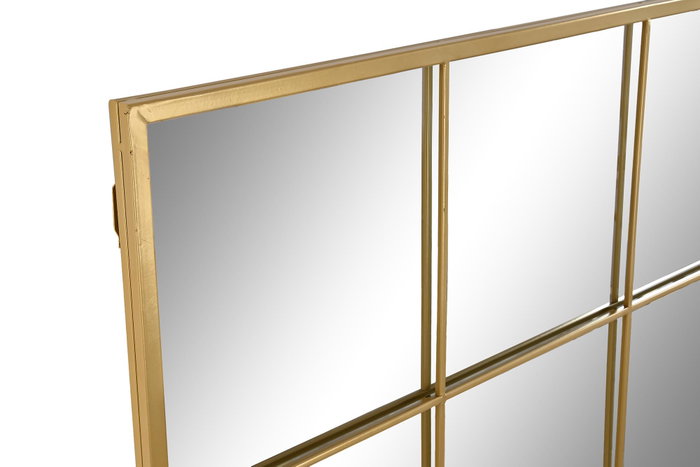 DKD Home Decor Espejo Estilo Ventana Dorado 90x120 cm