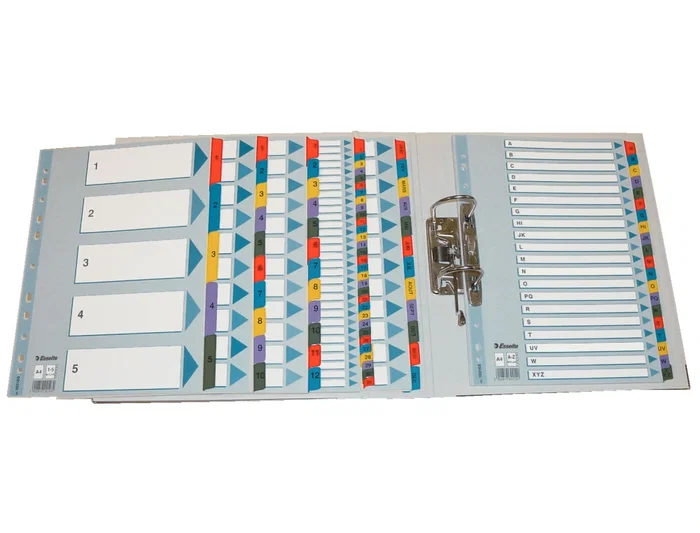 Esselte Separador Alfabetico A-Z Cartulina Mylar Multitaladro DIN A4