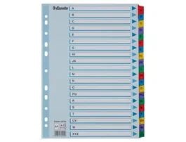 Esselte Separador Alfabetico A-Z Cartulina Mylar Multitaladro DIN A4