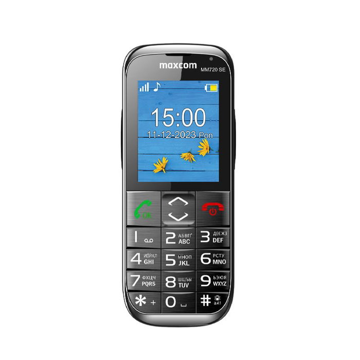 MAXCOM Teléfono Móvil con Teclas Grandes, Pantalla de 2.2 Pulgadas, Batería de 800 mAh, Linterna y Botón SOS para Personas Mayores
