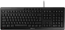 Cherry JK8500B / JK-8500DE-2 Teclado con cable, distribución alemana QWERTZ, color negro
