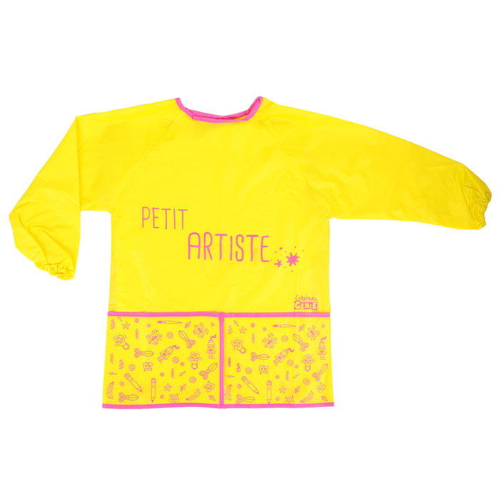 Createur de Genie Delantal Niños con Mangas y Bolsillos para Pintura o Cocina, Tallas 3-8 Años, PVC, 43x54 cm Createur de Genie Delantal Niños con Mangas y Bolsillos para Pintura o Cocina, Tallas 3-8 Años, PVC, 43x54 cm