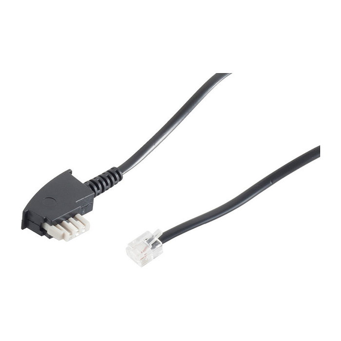 S-Impuls Cable de teléfono TAE-N a RJ-11, 3m, Negro S-Impuls Cable de teléfono TAE-N a RJ-11, 3m, Negro