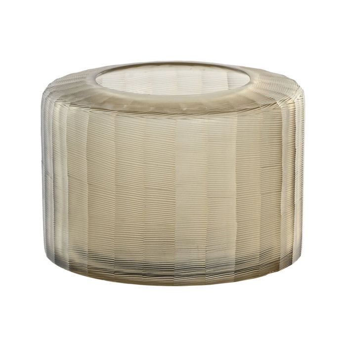 DKD Home Decor Jarrón de Cristal Glaseado 18x18x12 cm