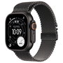 Apple Watch Ultra 3 Titanium Cellular 49mm Negro con Correa Milanese de Titanio Negro, Talla Pequeña, GPS, 5G, 64 GB, Resistencia 100m