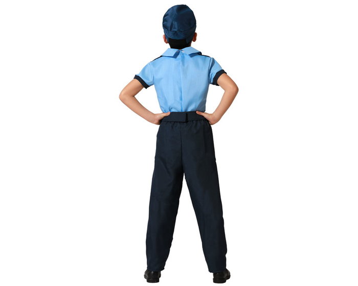 Disfraz Policía Niño Infantil Uniforme Azul