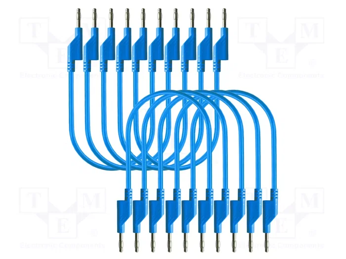 PEAKTECH Cable de prueba azul de 0,5m con enchufes de banana 4mm PEAKTECH Cable de prueba azul de 0,5m con enchufes de banana 4mm
