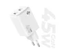 Subblim SUBCHG-6G4520 Cargador de Pared GaN 45W Doble USB-C PD 3.0 PPS Blanco, Carga Rápida Universal para Viaje, Laptop y Smartphone