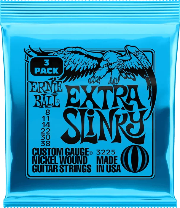 Ernie Ball Cuerdas Eléctrica Extra Slinky 8-38 Tripack (3) Ernie Ball Cuerdas Eléctrica Extra Slinky 8-38 Tripack (3)