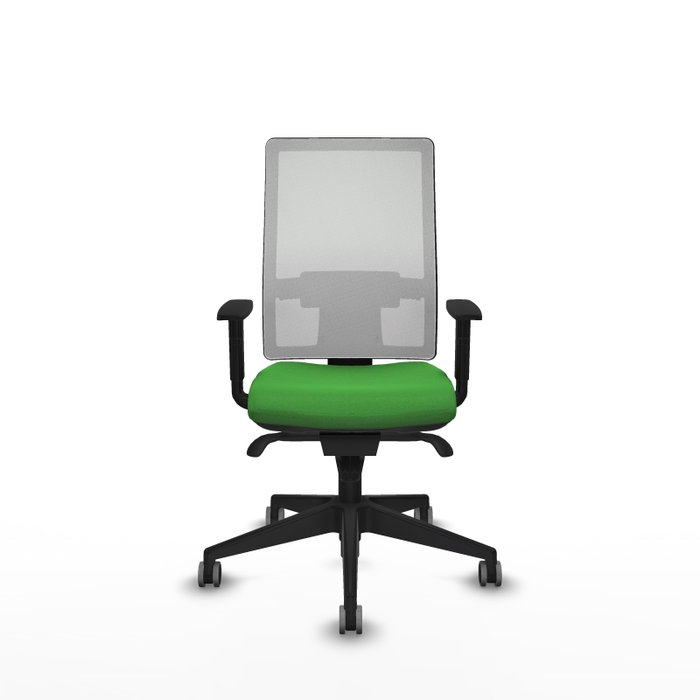 PIQUERAS Y CRESPO Silla de oficina Horna con mecanismo Sincro, Verde y Blanco