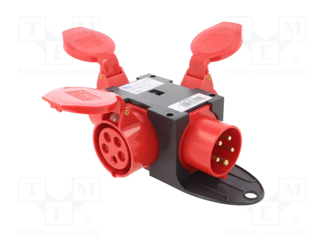 PAWBOL Conector de alimentación AC trifásicos divisor 16A 400VAC