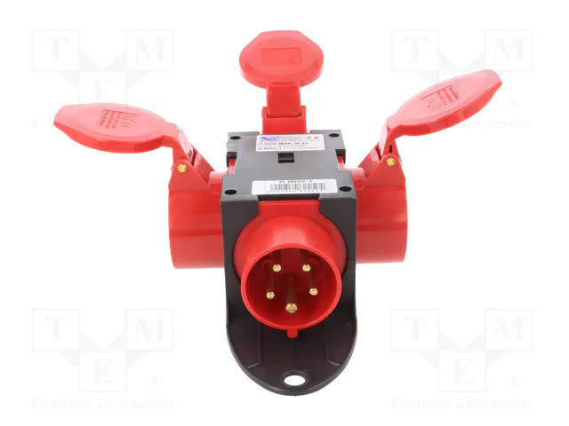 PAWBOL Conector de alimentación AC trifásicos divisor 16A 400VAC