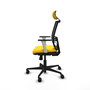 PIQUERAS Y CRESPO Silla de oficina Yunquera con mecanismo Sincro Amarillo y Negro
