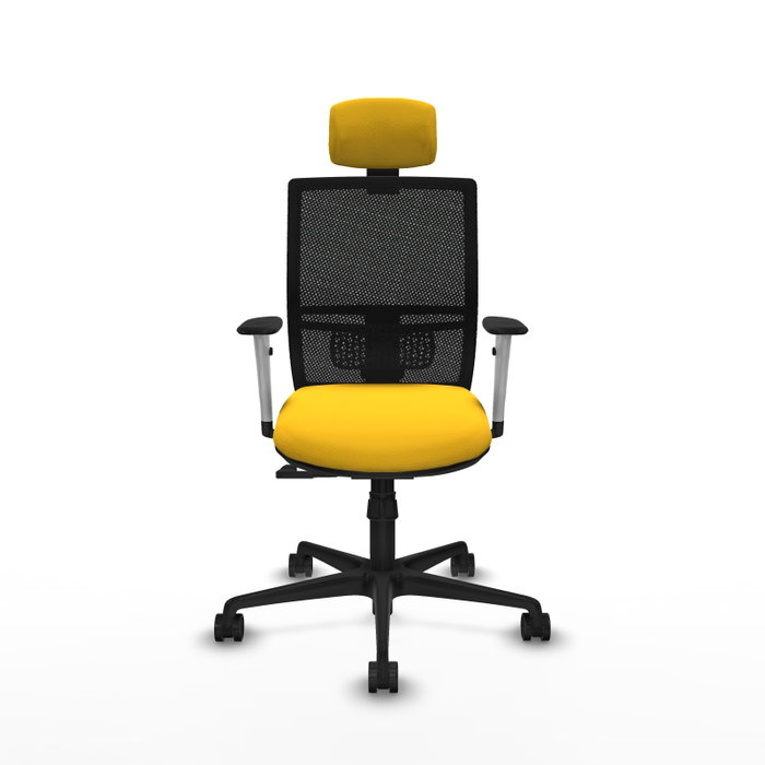 PIQUERAS Y CRESPO Silla de oficina Yunquera con mecanismo Sincro Amarillo y Negro PIQUERAS Y CRESPO Silla de oficina Yunquera con mecanismo Sincro Amarillo y Negro