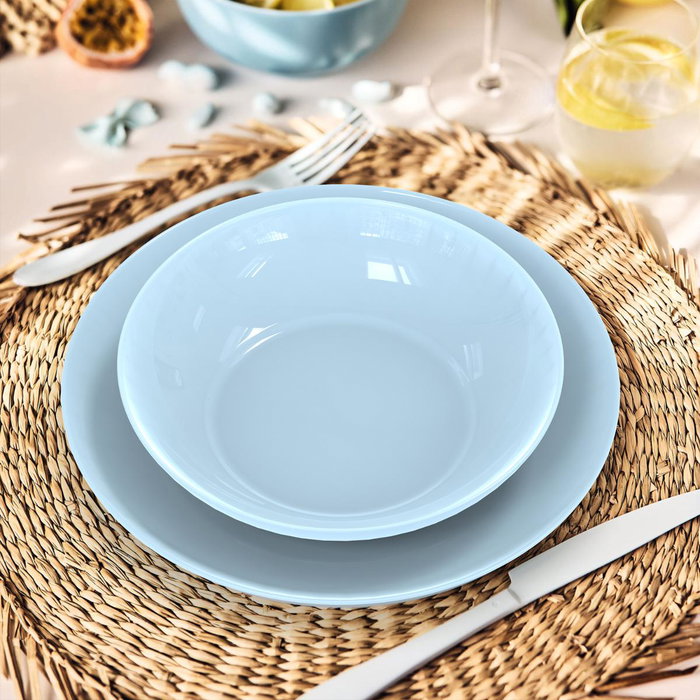 Plato Llano Opal Apy Paradise Azul Luminarc 25 cm