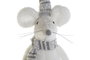 DKD Home Decor Figura de Ratón Blanco y Gris en Poliéster