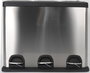 Confortime Cubo Reciclaje con Pedal 3x15 Litros 60 x 36 x 47.5 cm