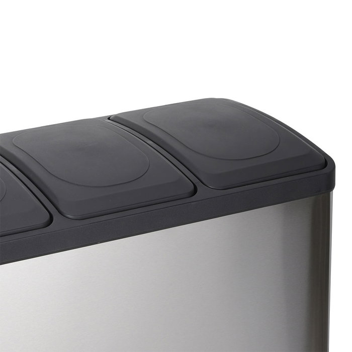 Confortime Cubo Reciclaje con Pedal 3x15 Litros 60 x 36 x 47.5 cm Confortime Cubo Reciclaje con Pedal 3x15 Litros 60 x 36 x 47.5 cm