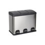 Confortime Cubo Reciclaje con Pedal 3x15 Litros 60 x 36 x 47.5 cm