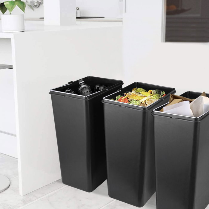 Confortime Cubo Reciclaje con Pedal 3x15 Litros 60 x 36 x 47.5 cm Confortime Cubo Reciclaje con Pedal 3x15 Litros 60 x 36 x 47.5 cm