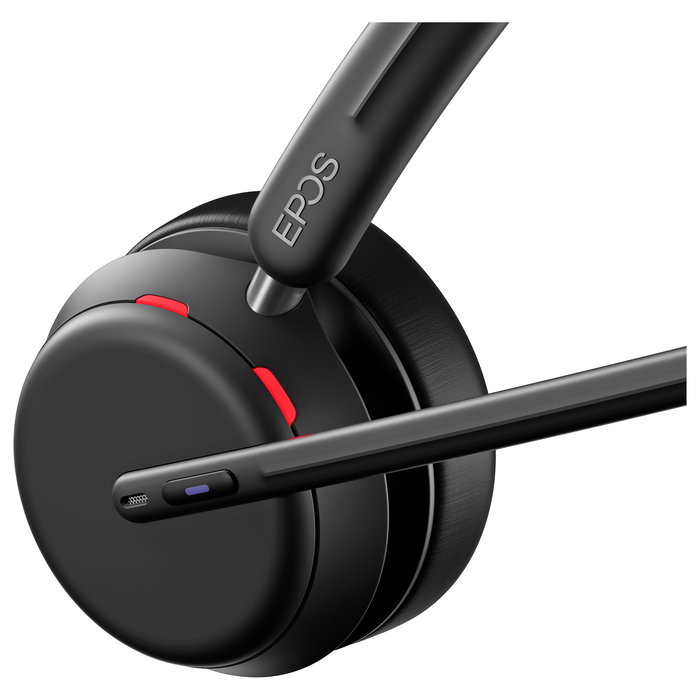 EPOS Impact 1061T Auriculares Bluetooth Inalámbricos para Oficina y Centro de Llamadas, Doble Diadema Ajustable, Negro