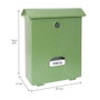 Arregui Buzón Exterior Classic Verde, Mediano (M/A4), Poliestireno Resistente UV, Incluye Tarjetero y 2 Llaves, Medidas 27 x 11 x af3 4.6 cm