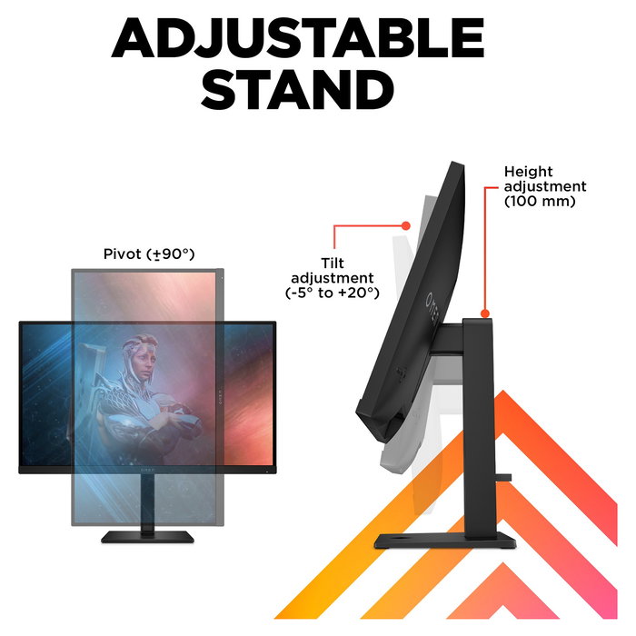 HP OMEN Monitor Gaming 27" (27 pulgadas) - Pantalla IPS FHD 1920x1080, 165 Hz, 1 ms, AMD FreeSync Premium, HDR 400, Soporte VESA, Negro